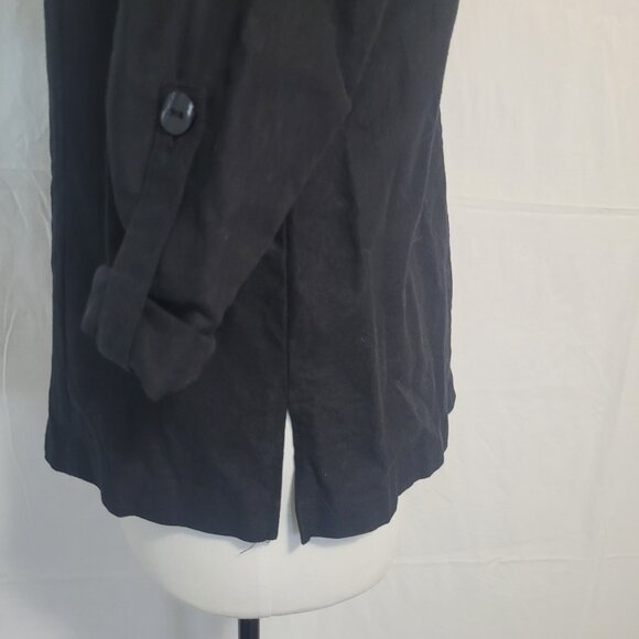 Frankie & Missy Button Front Roll-Up Sleeve Linen Blend Shirt Size L - Picture 11 of 13